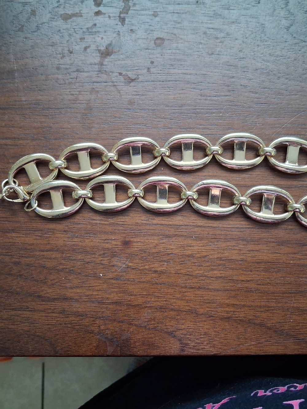 Gold Tone Oval Link Chain Necklace - Women Jewelry